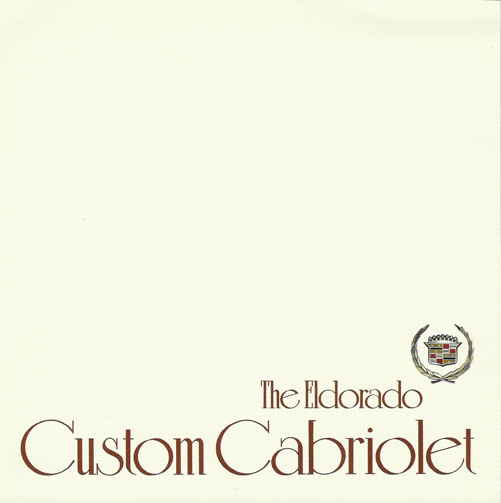 1972 Cadillac Eldorado Custom Cabriolet Brochure Page 1